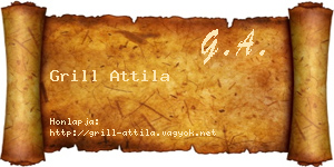 Grill Attila névjegykártya